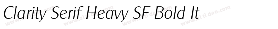 Clarity Serif Heavy SF Bold Italic字体转换